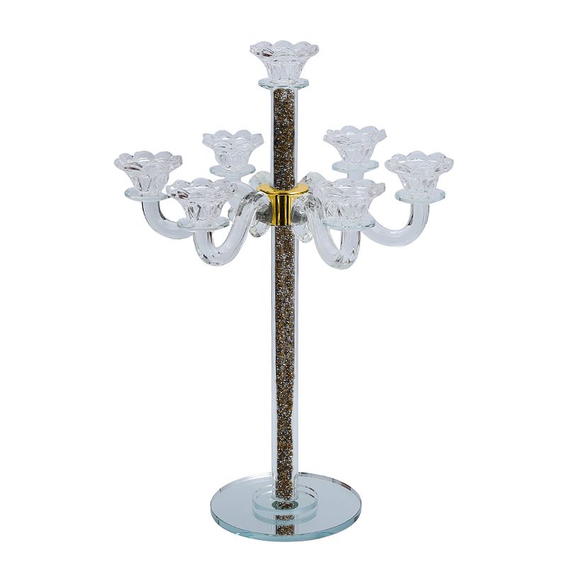 Tall Crystal Candelabra 7 Arms