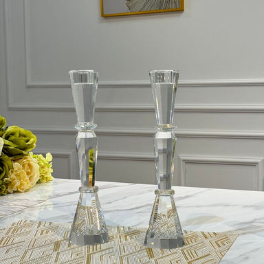 Tall Elegant Crystal Candlesticks