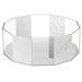 White Marble and Clear Lucite Hexagonal Passover Matzah Box Hexagon