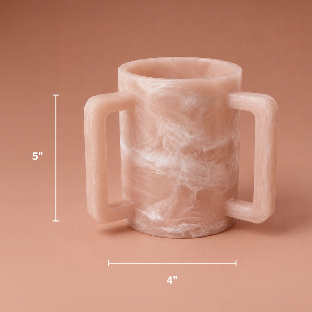 Resin Pink Marble Wash Cup
