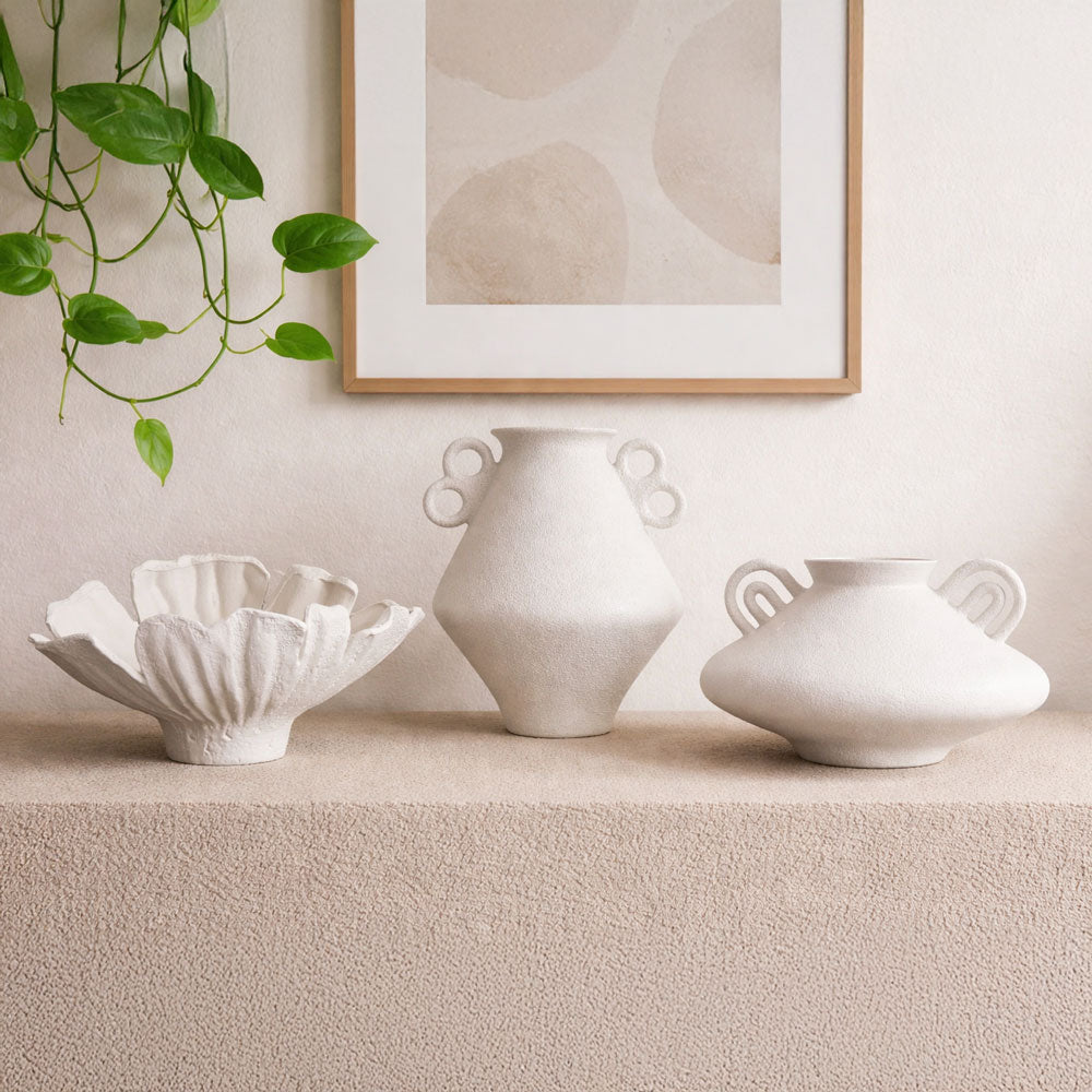 Ceramic Vase with Loop Handles Design