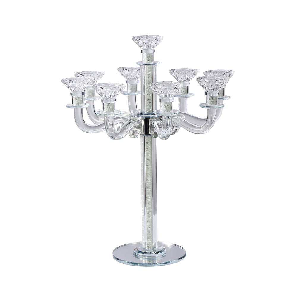 Crystal Candelabra with Mirrored Base 9 Arms