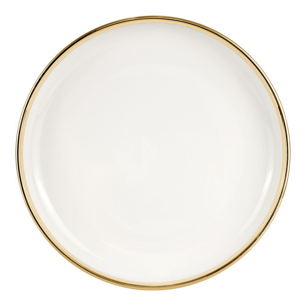 Porcelain Dinnerware Set White and Gold