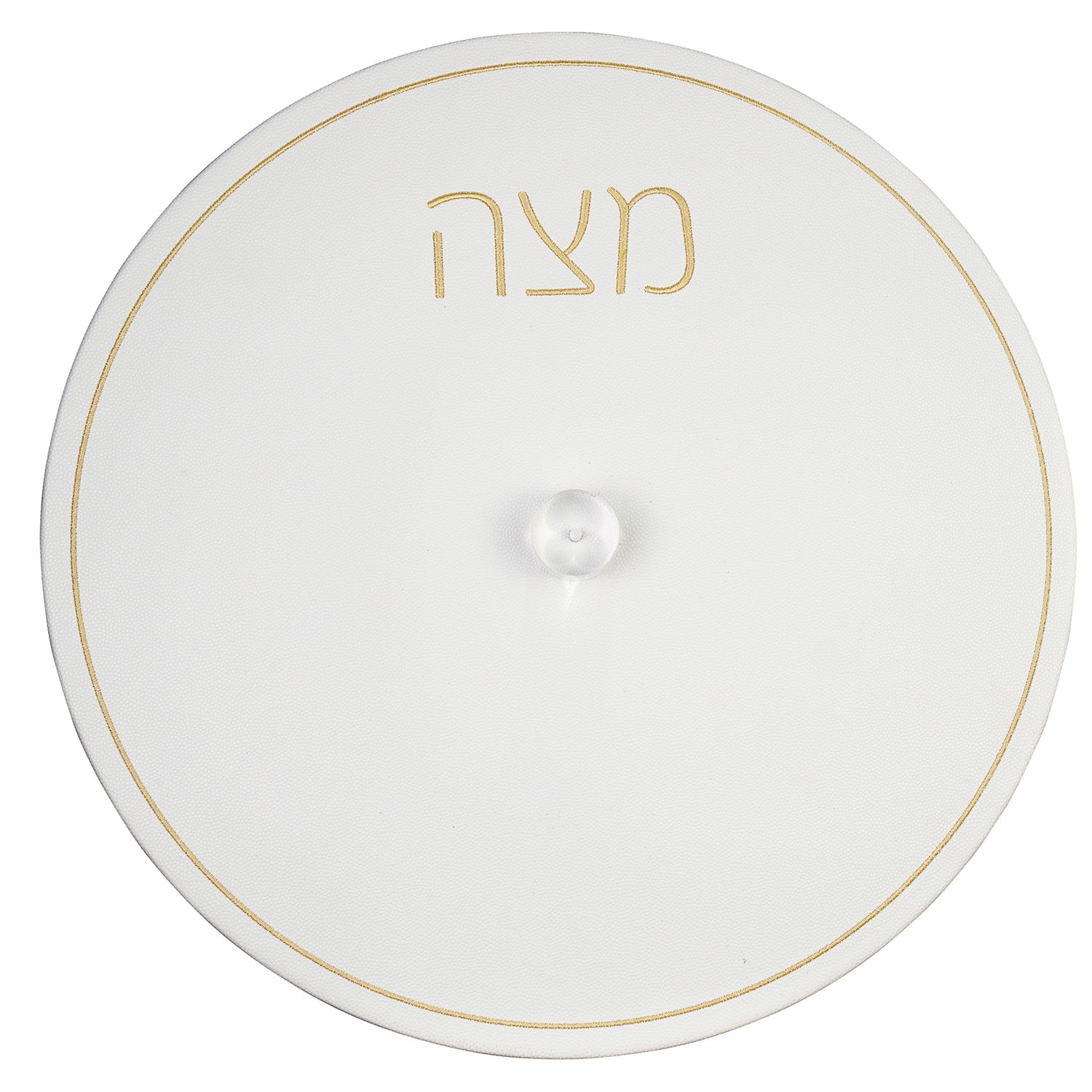 Lucite Matzah Box with Leatherette Cover