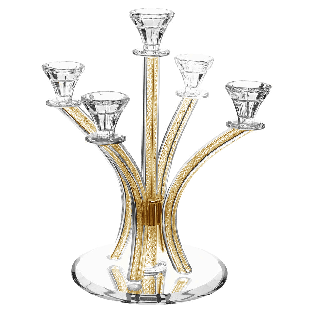 Crystal Candelabra with Inner Net Design 5 Arms