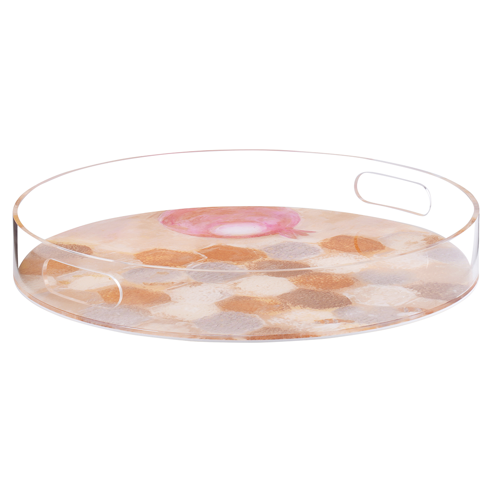 Lucite Painted Tray