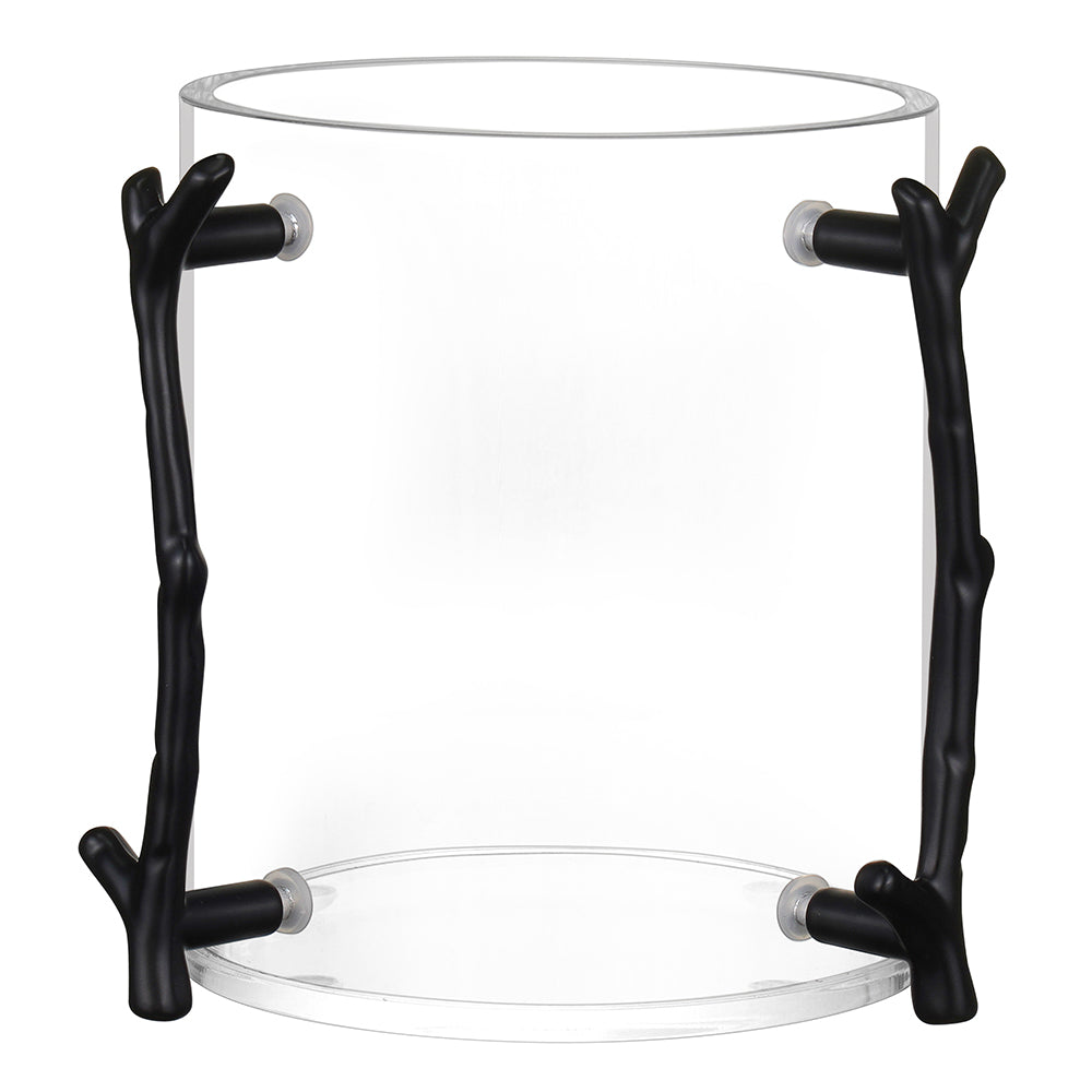Lucite Wash Cup With Black Branch Handle