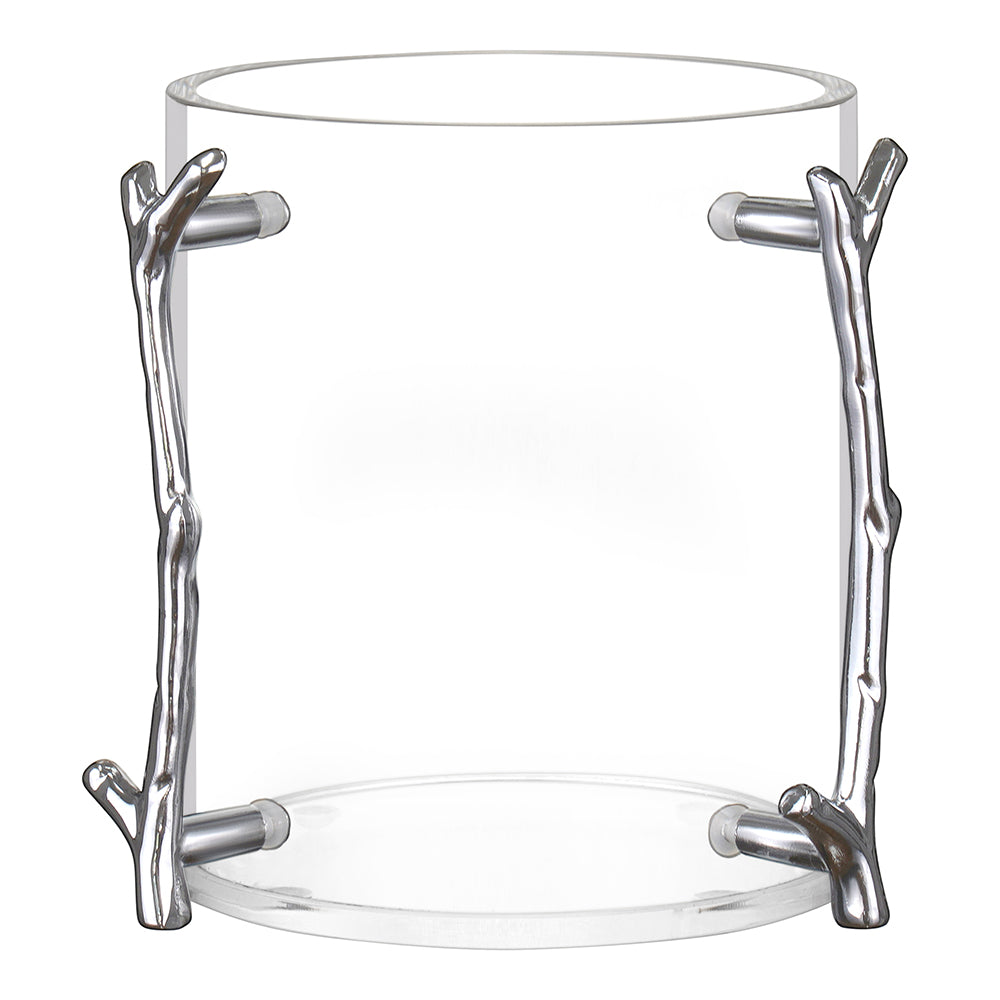 Lucite Wash Cup With Silver Branch Handle