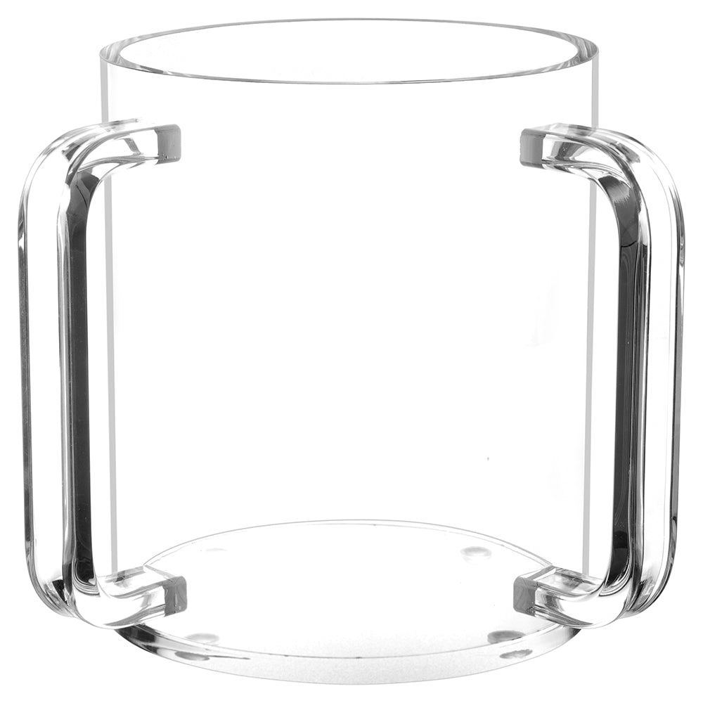 Lucite Clear Wash Cup with Clear Handles