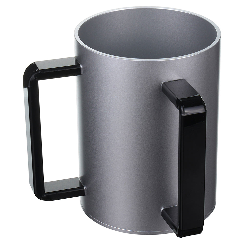 Lucite Wash Cup Silver With Black Handle