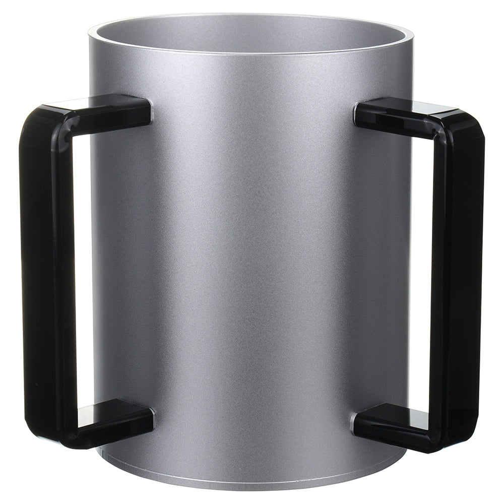 Lucite Wash Cup Silver With Black Handle