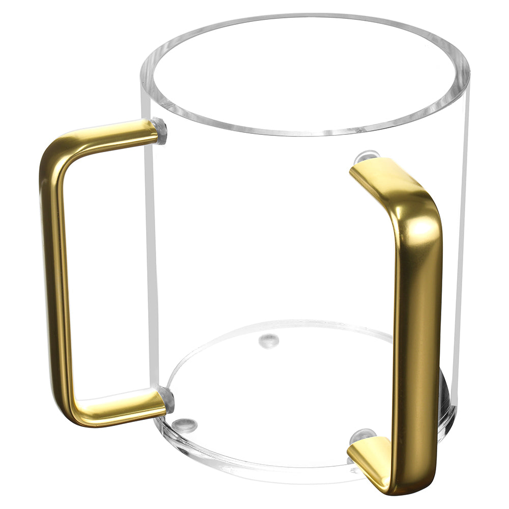 Lucite Wash Cup with Gold Handles