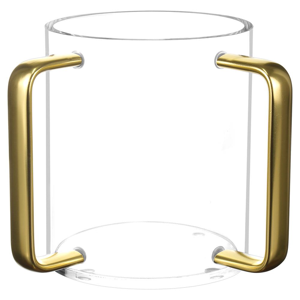 Lucite Wash Cup with Gold Handles