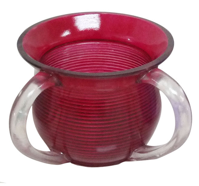 Fuchsia with Clear Handles Wash Cup