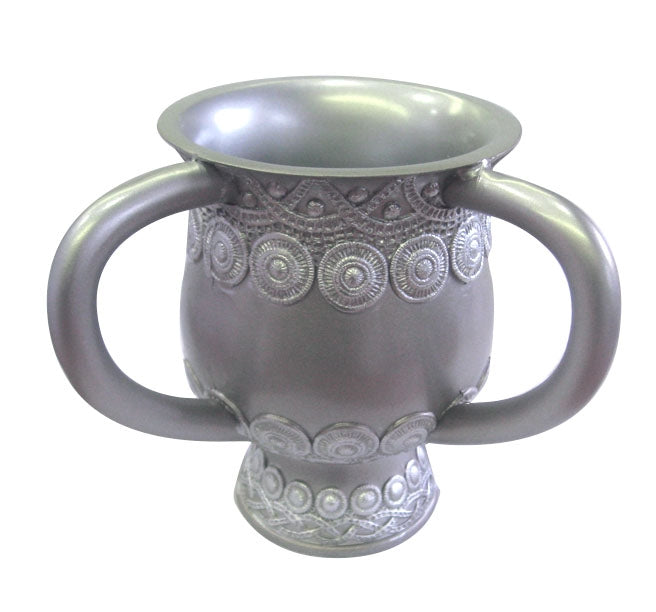 Polyresin Silver with Design Wash Cup